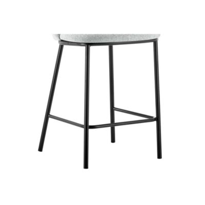 Chaise de comptoir ARTHUS  Tissu gris clair  Design moderne H88,5 cm