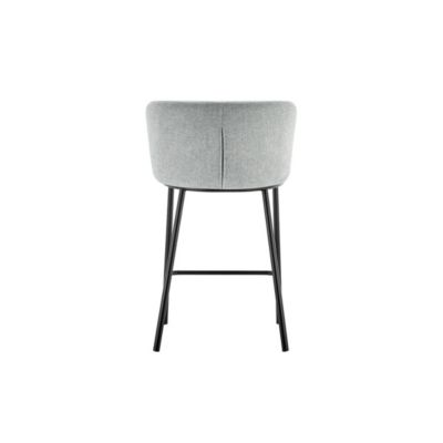 Chaise de comptoir ARTHUS  Tissu gris clair  Design moderne H88,5 cm