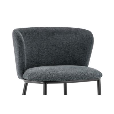 Chaise de comptoir ARTHUS  Tissu gris foncé  Design moderne H88,5 cm
