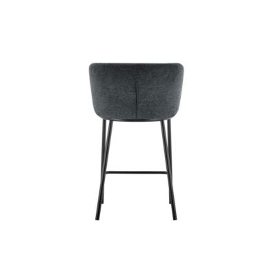 Chaise de comptoir ARTHUS  Tissu gris foncé  Design moderne H88,5 cm