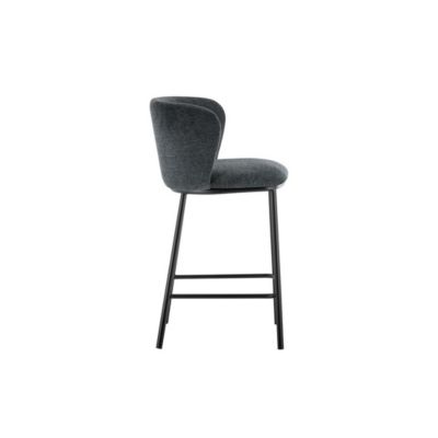Chaise de comptoir ARTHUS  Tissu gris foncé  Design moderne H88,5 cm