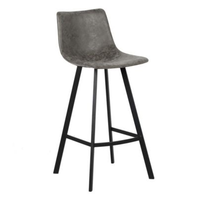 Chaise de comptoir OZON  PU gris  H108 x L49 x P47 cm