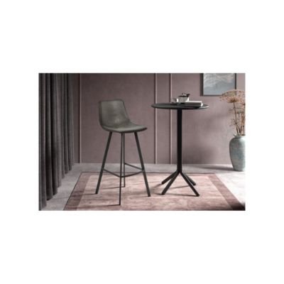 Chaise de comptoir OZON  PU gris  H108 x L49 x P47 cm
