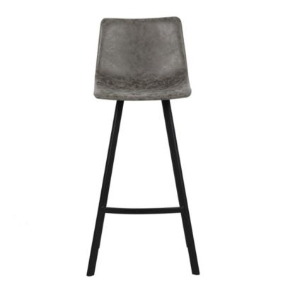 Chaise de comptoir OZON  PU gris  H108 x L49 x P47 cm