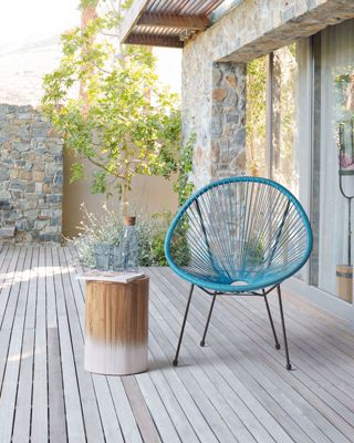 Chaise de jardin ACAPULCO II Polyrotin Bleu