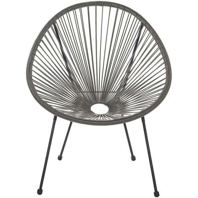 Chaise de jardin ACAPULCO II Polyrotin Gris foncé