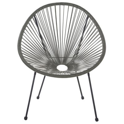 Chaise de jardin ACAPULCO II Polyrotin Gris foncé