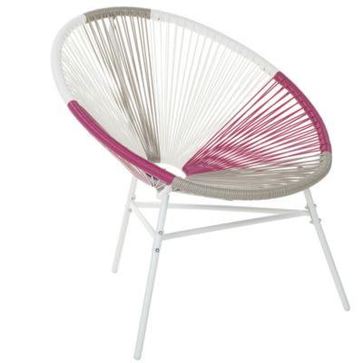 Chaise de jardin ACAPULCO Polyrotin Rose fushia