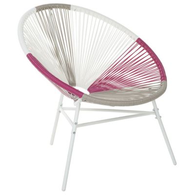 Chaise de jardin ACAPULCO Polyrotin Rose fushia
