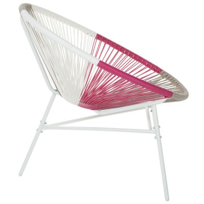 Chaise de jardin ACAPULCO Polyrotin Rose fushia