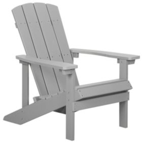 Chaise de jardin ADIRONDACK Bois d'ingénierie Gris clair