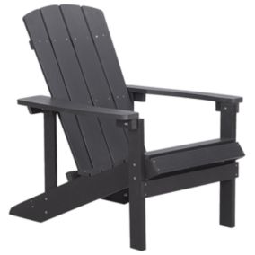 Chaise de jardin ADIRONDACK Bois d'ingénierie Gris foncé