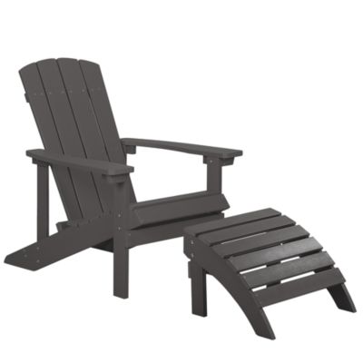 Chaise de jardin ADIRONDACK Gris foncé