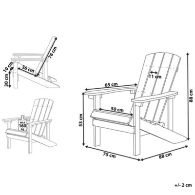 Chaise de jardin ADIRONDACK Rouge