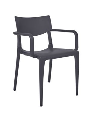 Chaise de jardin avec accoudoir Town H. 80 cm anthracite