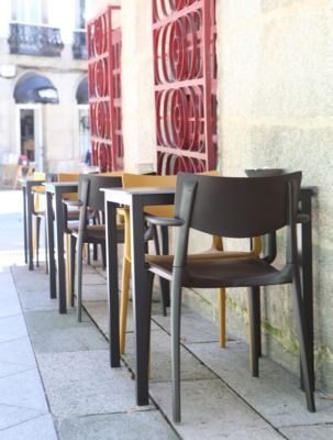 Chaise de jardin avec accoudoir Town H. 80 cm anthracite