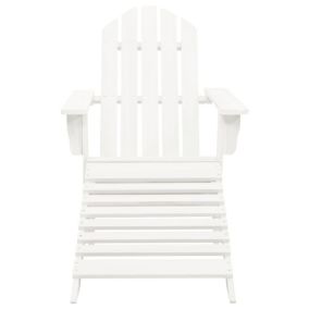 Chaise de jardin avec pouf Bois Blanc