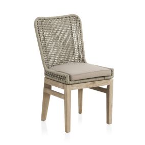 Chaise de jardin Bois/Corde Taupe - TEGUISE