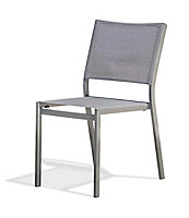 Chaise de jardin DCB Garden Stockholm en aluminium - Coloris gris anthracite - Hauteur 84 cm