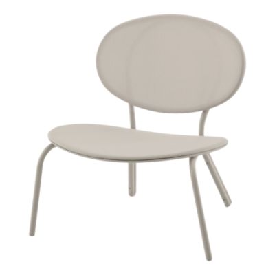 Chaise de jardin empilable acier et textilène gris clair GoodHome Matola
