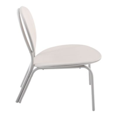 Chaise de jardin empilable acier et textilène gris clair GoodHome Matola