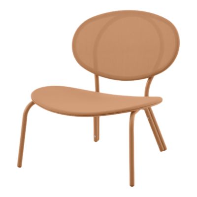Chaise de jardin empilable acier et textilène orange GoodHome Matola
