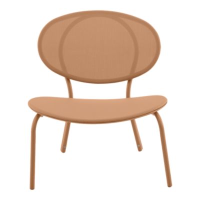 Chaise de jardin empilable acier et textilène orange GoodHome Matola