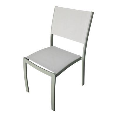 Chaise de jardin empilable polyester et aluminium vert GoodHome Pistache