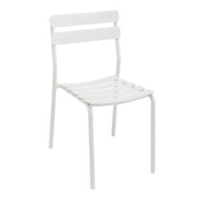 Chaise de jardin en aluminium blanche  Oviala