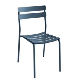 Chaise de jardin en aluminium bleu foncé  Oviala