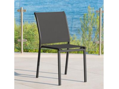 Chaise de jardin en aluminium empilable anthracite/graphite Essentia - Hespéride