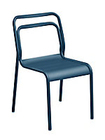 Chaise de jardin en aluminium Proloisirs Eos bleu nuit