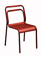 Chaise de jardin en aluminium Proloisirs Eos rouge