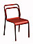 Chaise de jardin en aluminium Proloisirs Eos rouge