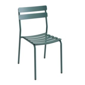 Chaise de jardin en aluminium vert foncé  Oviala