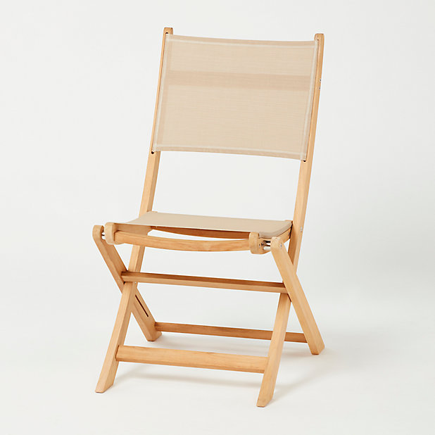 Chaises en bois pliantes couleur bois blanc lot de 2 