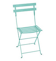 Chaise de jardin en métal Fermob Bistro bleu lagune