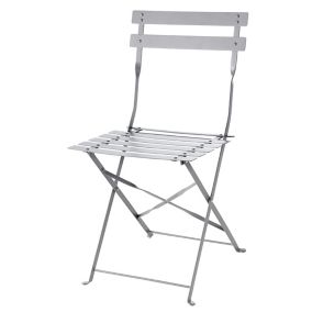 Chaise de jardin en métal GoodHome Saba gris anthracite