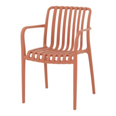 Chaise de jardin en plastique orange GoodHome Timbo