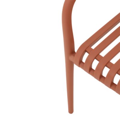 Chaise de jardin en plastique orange GoodHome Timbo