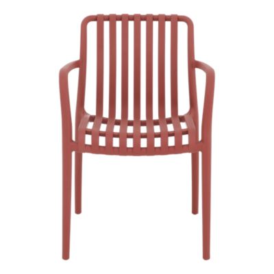 Chaise de jardin en plastique rouge cinabre GoodHome Timbo