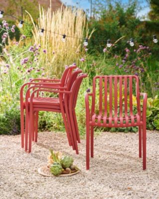 Chaise de jardin en plastique rouge cinabre GoodHome Timbo