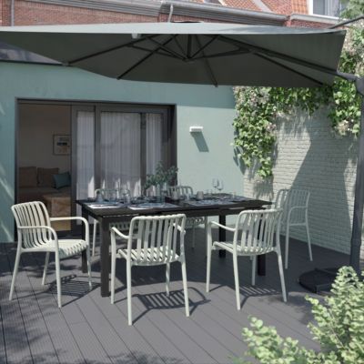 Chaise de jardin en plastique vert d'eau GoodHome Timbo