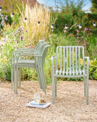 Chaise de jardin en plastique vert d'eau GoodHome Timbo