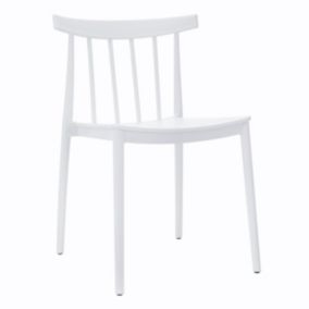 Chaise de jardin en polypropylène blanche  Oviala