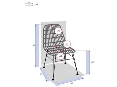 Chaise de jardin en résine tressée Lambada Sesame - Hespéride