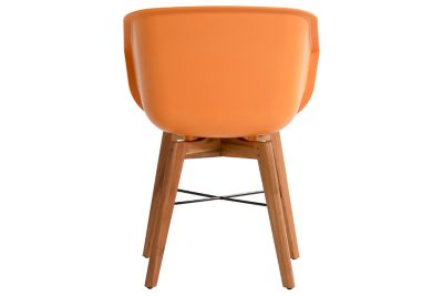 Chaise de jardin en résine Amalia orange (lot de 2)
