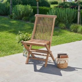 Chaise de jardin en teck huilé massif pliante