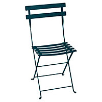 Chaise de jardin Fermob Bistro acier bleu acapulco H.82 cm