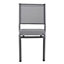 Chaise de jardin GoodHome Batz en aluminium et polyester - Coloris gris acier - Hauteur 86 cm